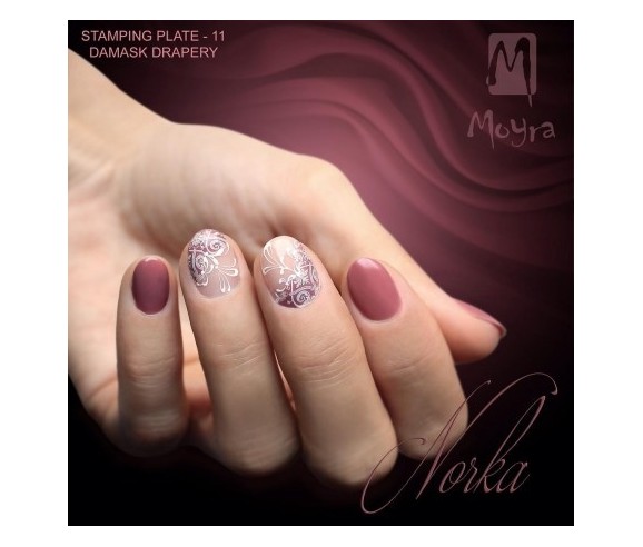 Plaque stamping 43 Moyra DAMASK DRAPERY 2