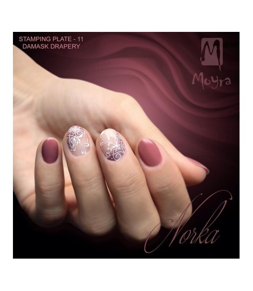 Plaque stamping 43 Moyra DAMASK DRAPERY 2