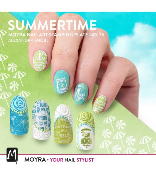 Plaque stamping 26 Moyra SUMMERTIME 2