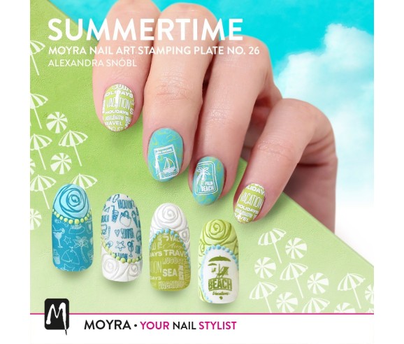 Plaque stamping 26 Moyra SUMMERTIME