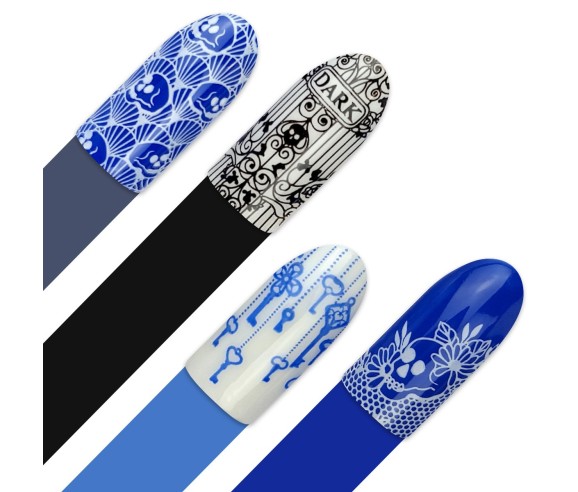 Plaque de stamping Macabre - Motifs Halloween pour nail art effrayant