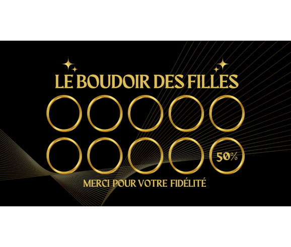 Carte de Fidélité Noir et Or