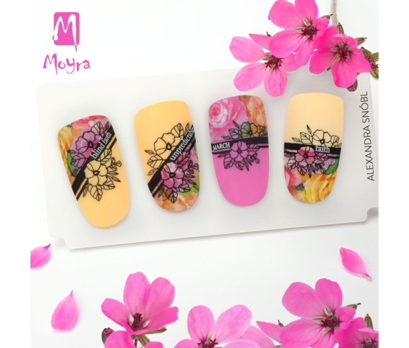 Plaque stamping 77 Moyra Blossometry