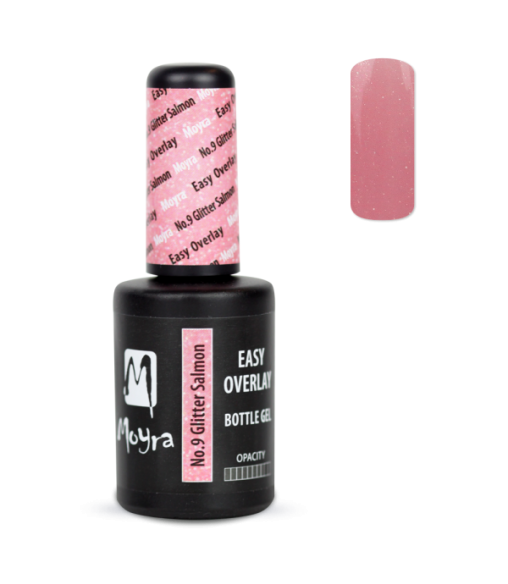Easy Overlay bootle  Gel Glitter Salmon
