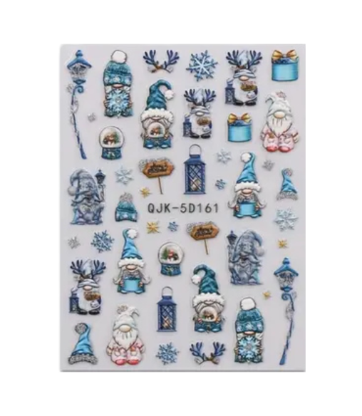 Autocollant Noël bleu