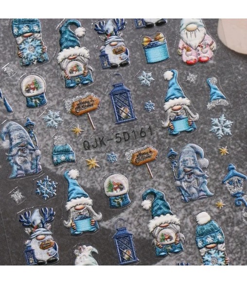 Autocollant Noël bleu