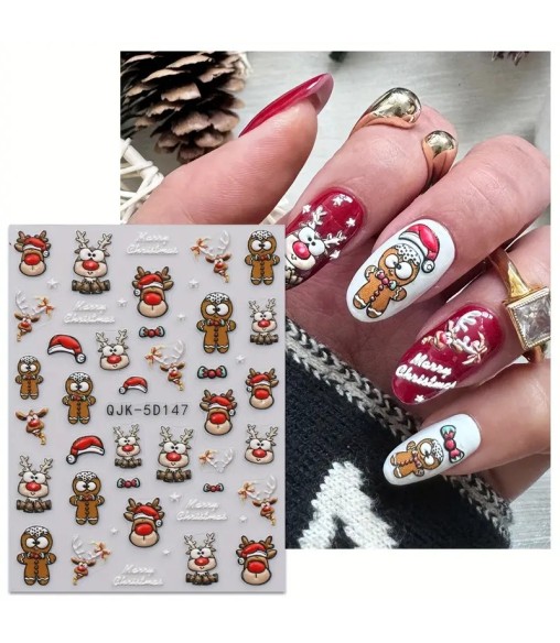 stickers Noël nail art