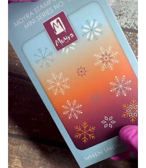 Plaque de stamping ongle WINTERNAIL – Motifs hiver et neige pour nail