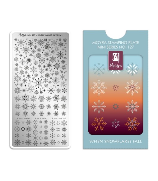 Plaque de stamping ongle WINTERNAIL – Motifs hiver et neige pour nail