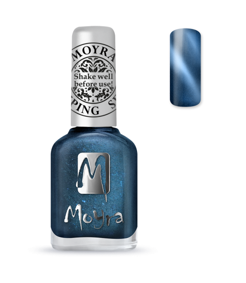 Moyra Vernis stamping Cat Eye blue