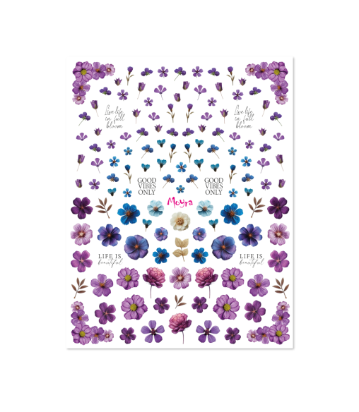 Moyra water decal 17 Fleurs séchées Violet
