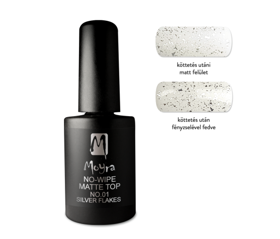 Moyra Finition Matte Gel  Silver Flake