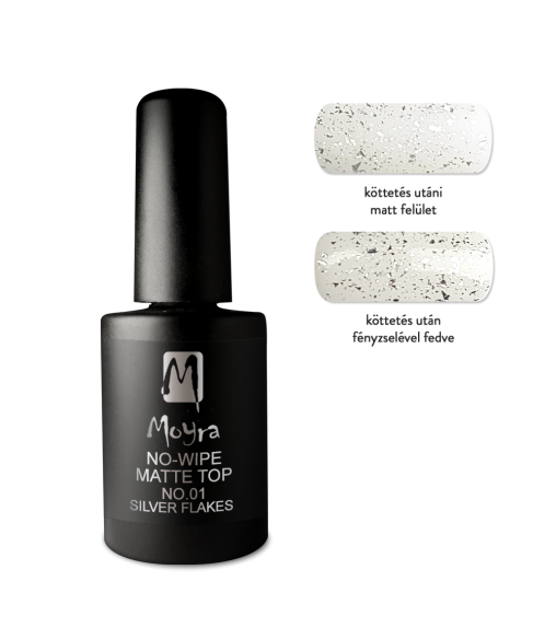 Moyra Finition Matte Gel  Silver Flake
