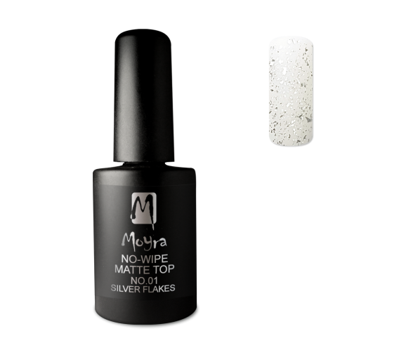 Moyra Finition Matte Gel  Silver Flake