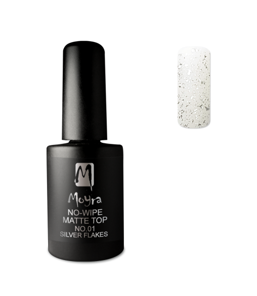 Moyra Finition Matte Gel  Silver Flake