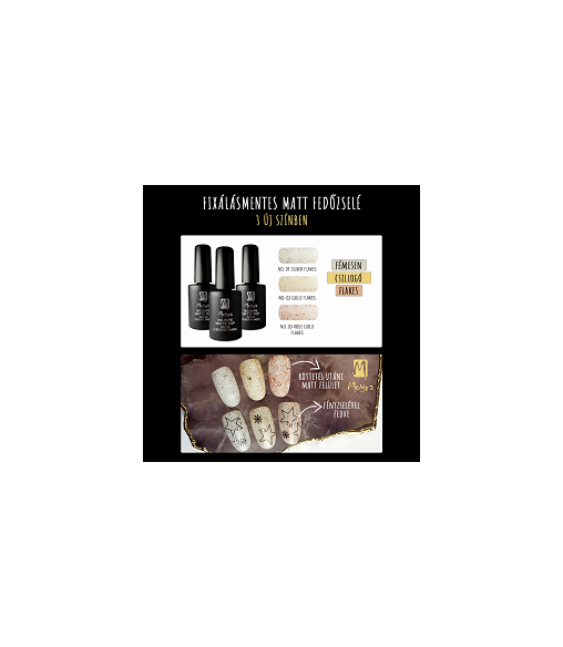 Moyra Finition Matte Gel  Gold Flake 2