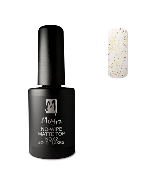 Moyra Finition Matte Gel  Gold Flake