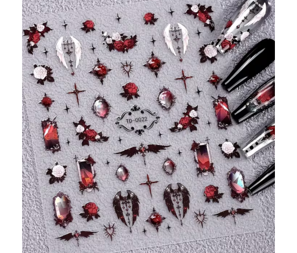 Stickers 5D Gothique Enchanté – Effet Pierre Précieuse & Relief Jelly