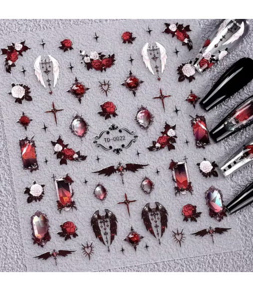 Stickers 5D Gothique Enchanté – Effet Pierre Précieuse & Relief Jelly