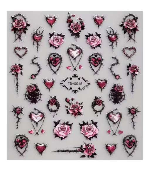 Stickers 5D Gothique Enchanté – Effet Rose gothique