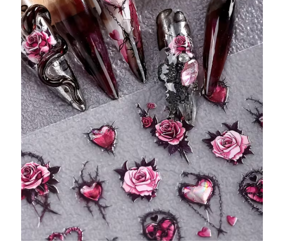Stickers 5D Gothique Enchanté – Effet Rose gothique
