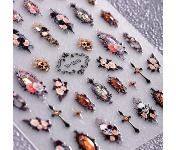 Stickers 5D Gothique Enchanté – Effet Rose gothique