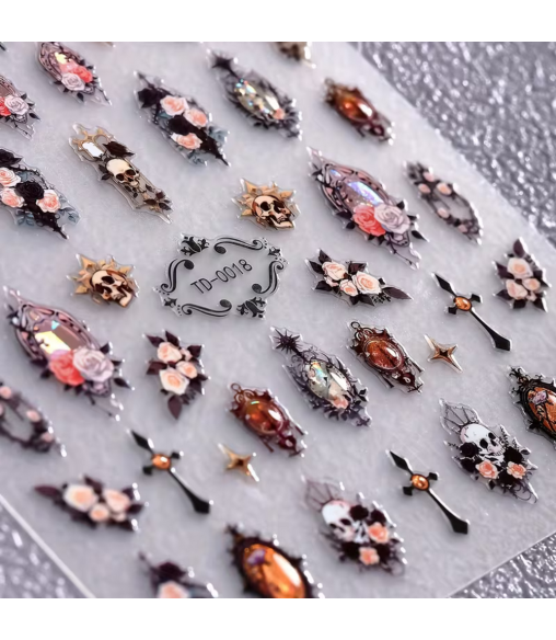 Stickers 5D Gothique Enchanté – Effet Rose gothique