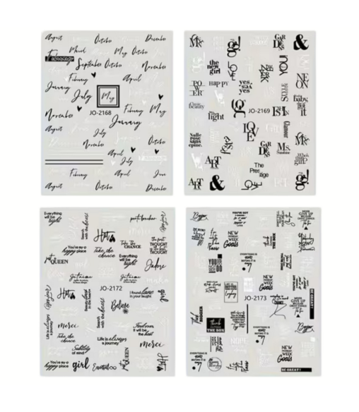 Stickers Ongles Messages & Typographie – Nail Art Moderne 2
