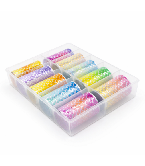 Feuilles Foils à motif sirène– Nail Art original 2