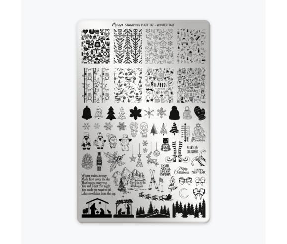 Plaque stamping Moyra 117 Winter Tale